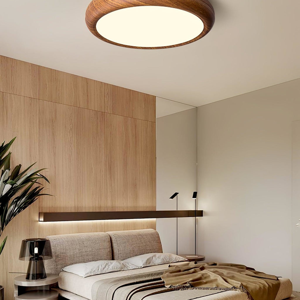 Modern Wood Flush Mount Ceiling Light for Living Room — Harbor Light Co.