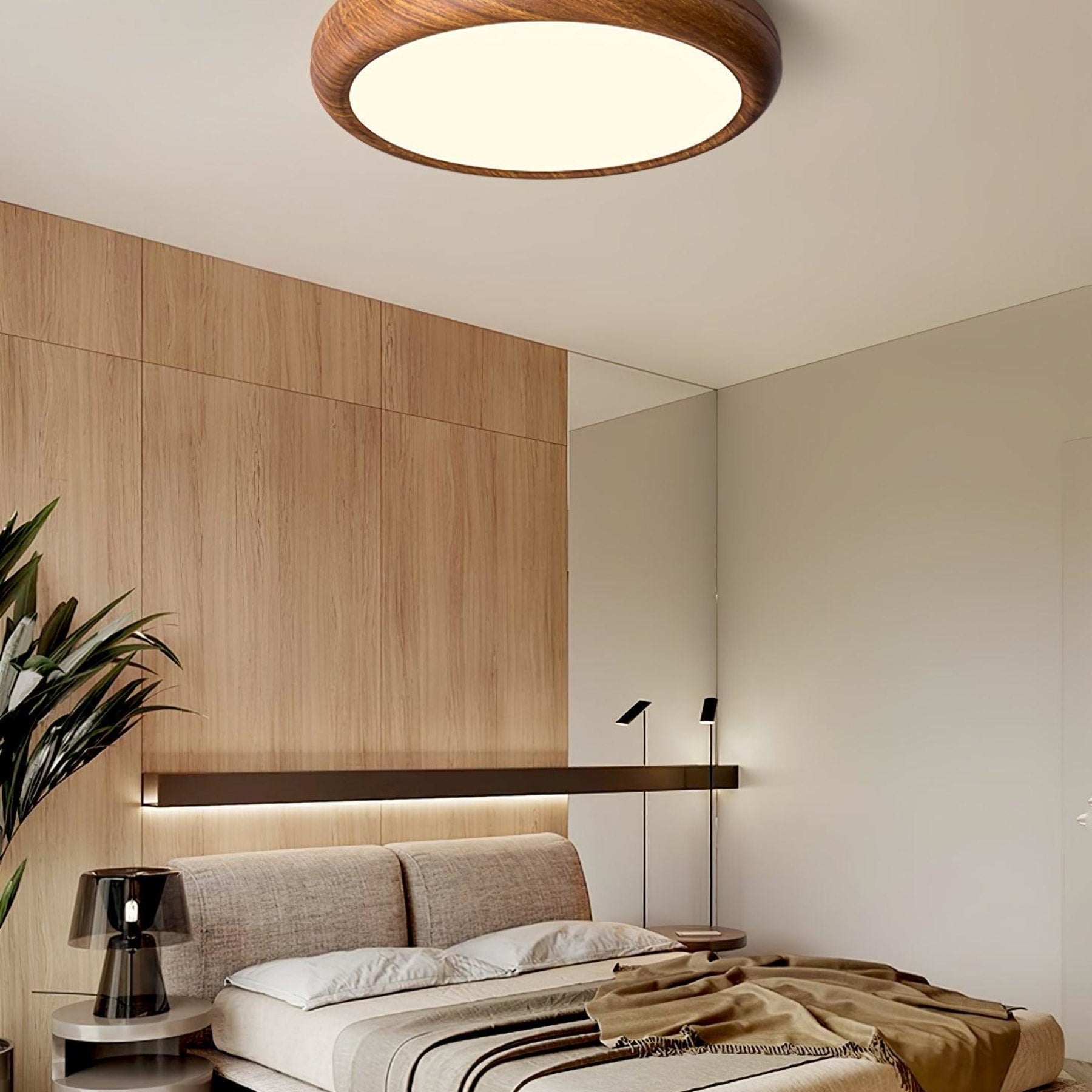 Modern Wood Flush Mount Ceiling Light for Living Room — Harbor Light Co.