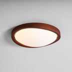 Modern Wood Flush Mount Ceiling Light With Tri-Color Glow — Harbor Light Co.