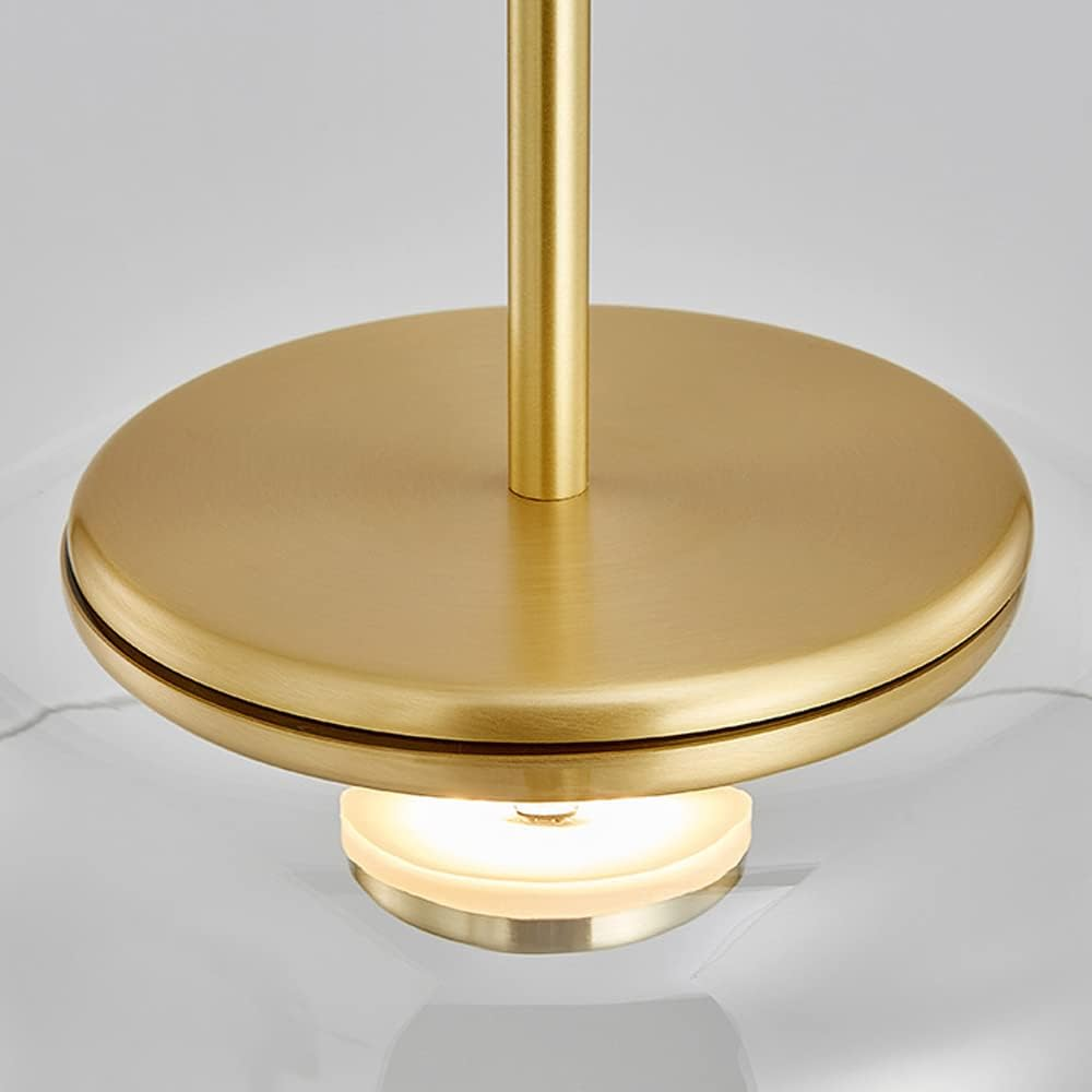 Glass Dining Room Pendant Light with Dimmable LED Light