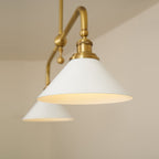 Modern Brass Pendant Light With Ceramic Shades for Dining Room — Harbor Light Co.
