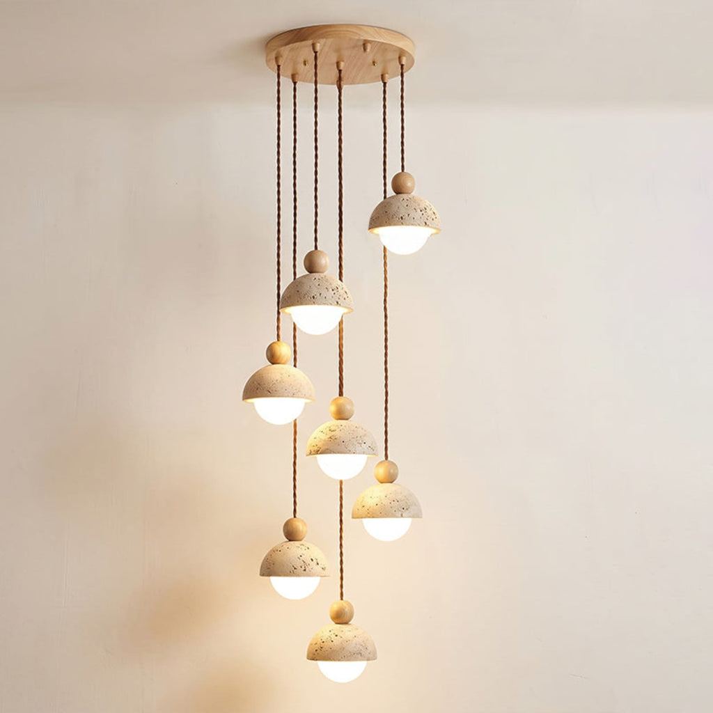 Modern Travertine Stone Pendant Light for Dining Room — Harbor Light Co.