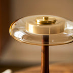 Modern Ash Wood and Brass Table Lamp for Living Room — Harbor Light Co.