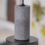 Industrial Wrought Iron Concrete Pendant Light With Warm LED Glow — Harbor Light Co.