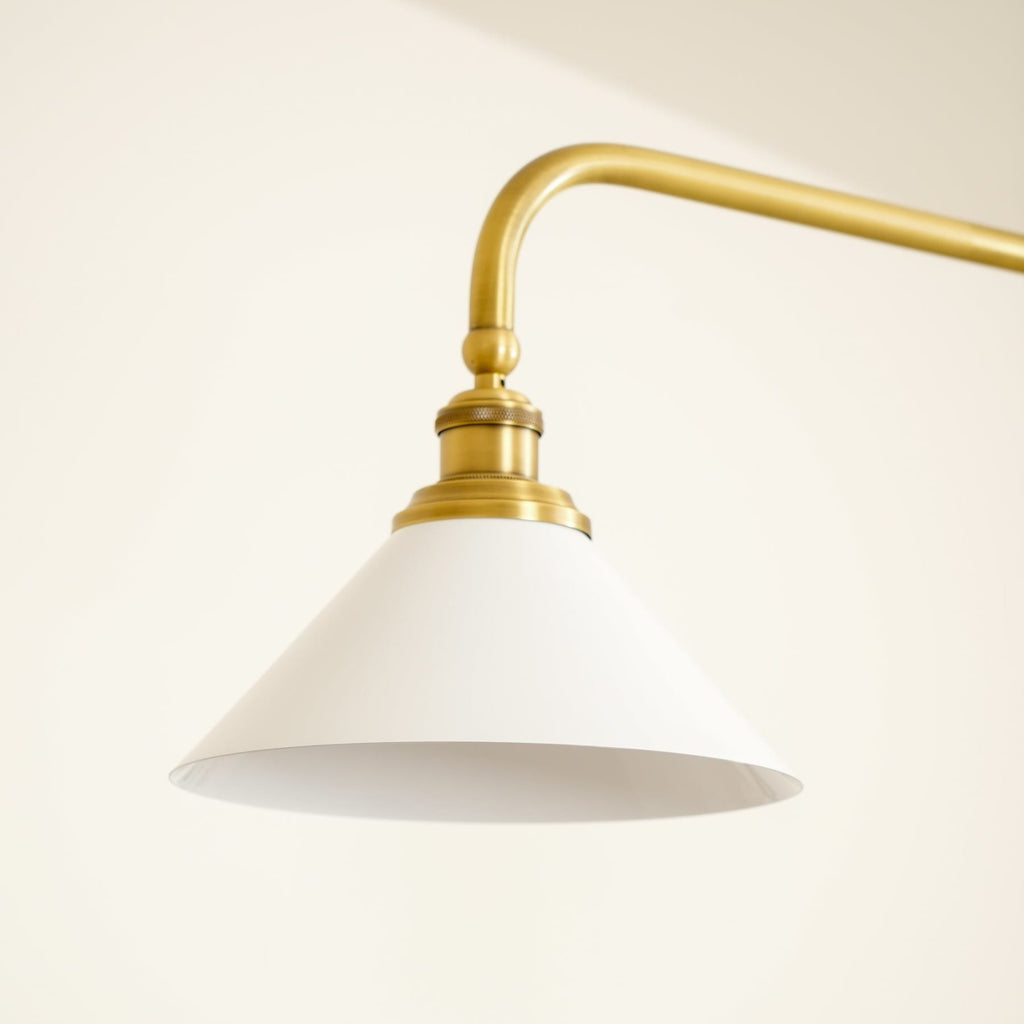 Modern Brass Pendant Light With Ceramic Shades for Dining Room — Harbor Light Co.
