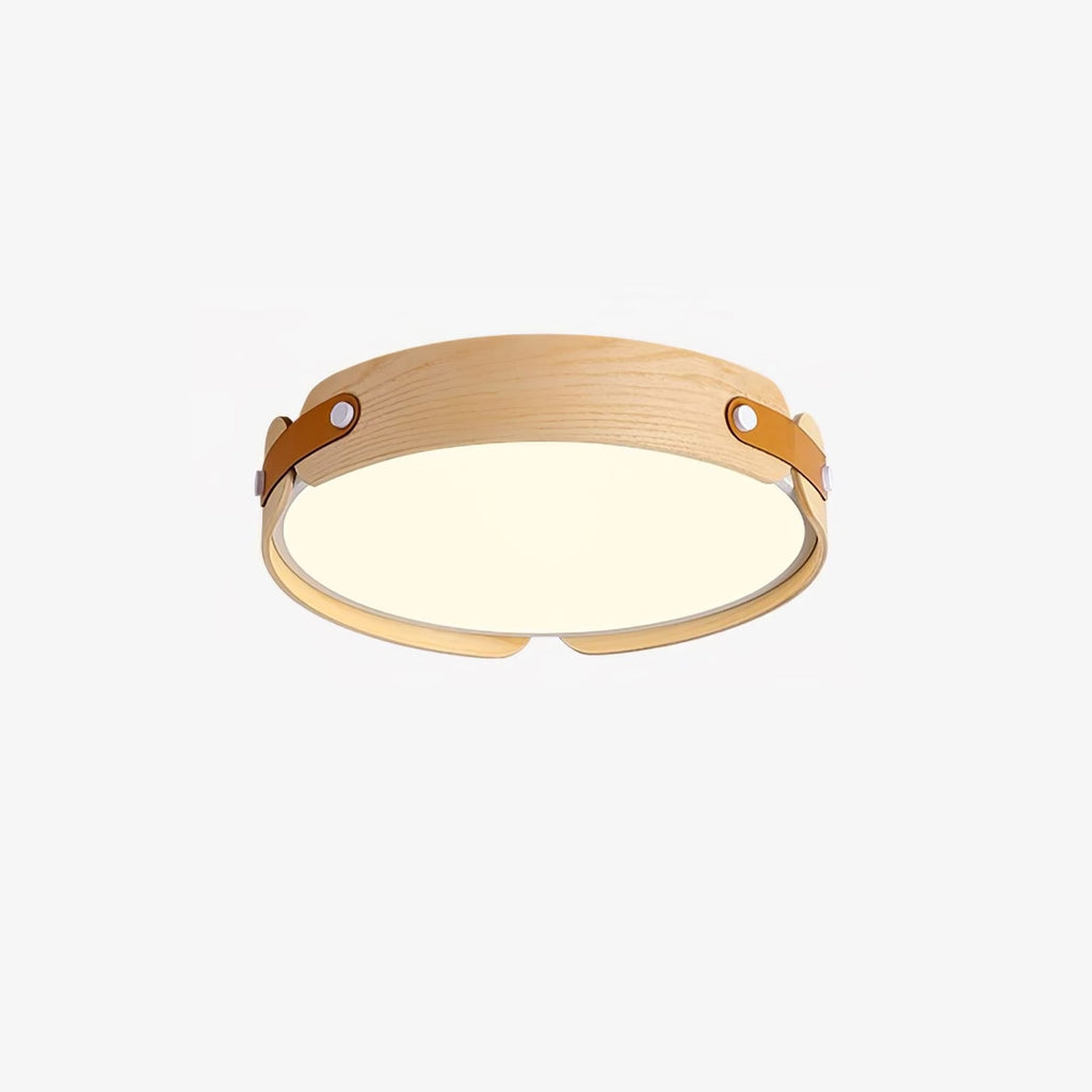 Scandinavian Wood Flush Mount Ceiling Light for Living Room — Harbor Light Co.