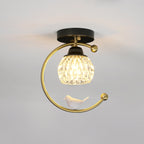 Modern Brass Semi-Flush Ceiling Light for Living Room — Harbor Light Co.