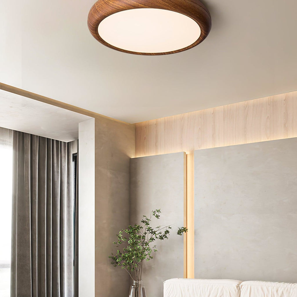 Modern Wood Flush Mount Ceiling Light for Living Room — Harbor Light Co.