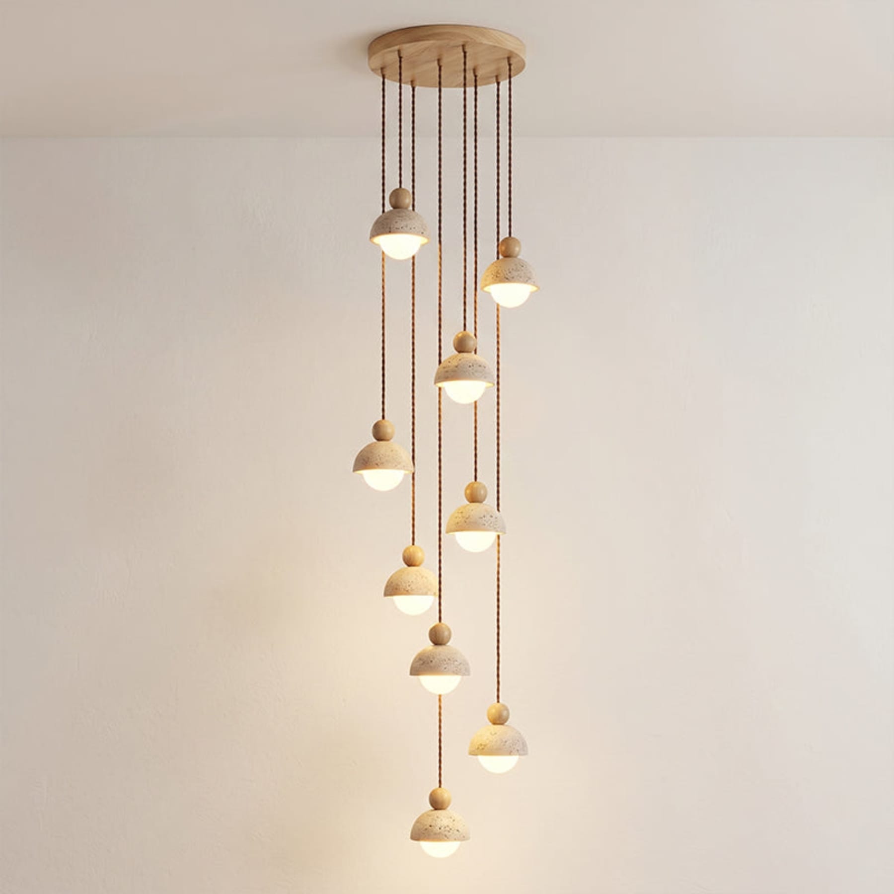 Modern Travertine Stone Pendant Light for Dining Room — Harbor Light Co.