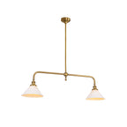 Modern Brass Pendant Light With Ceramic Shades for Dining Room — Harbor Light Co.