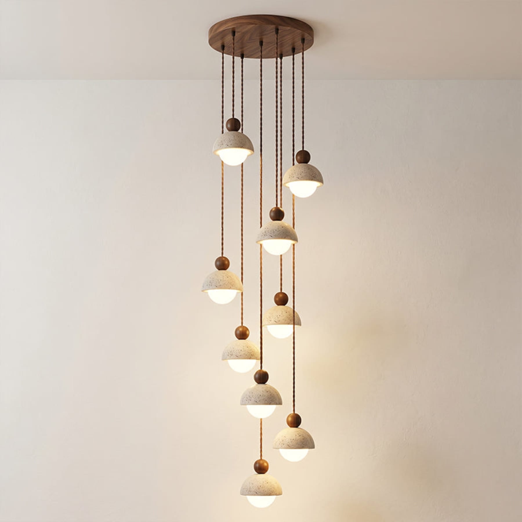 Modern Travertine Stone Pendant Light for Dining Room — Harbor Light Co.