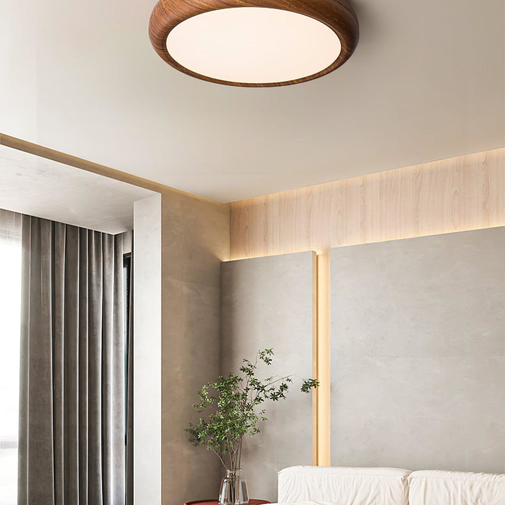 Modern Wood Flush Mount Ceiling Light for Living Room — Harbor Light Co.