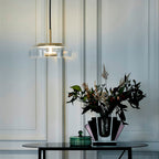 Glass Dining Room Pendant Light with Dimmable LED Light