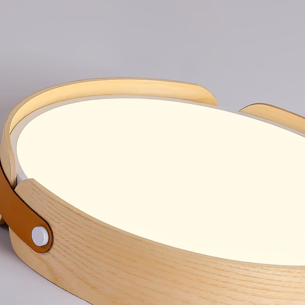 Scandinavian Wood Flush Mount Ceiling Light for Living Room — Harbor Light Co.