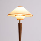 Retro Wood Table Lamp With Fabric Shade for Living Room — Harbor Light Co.