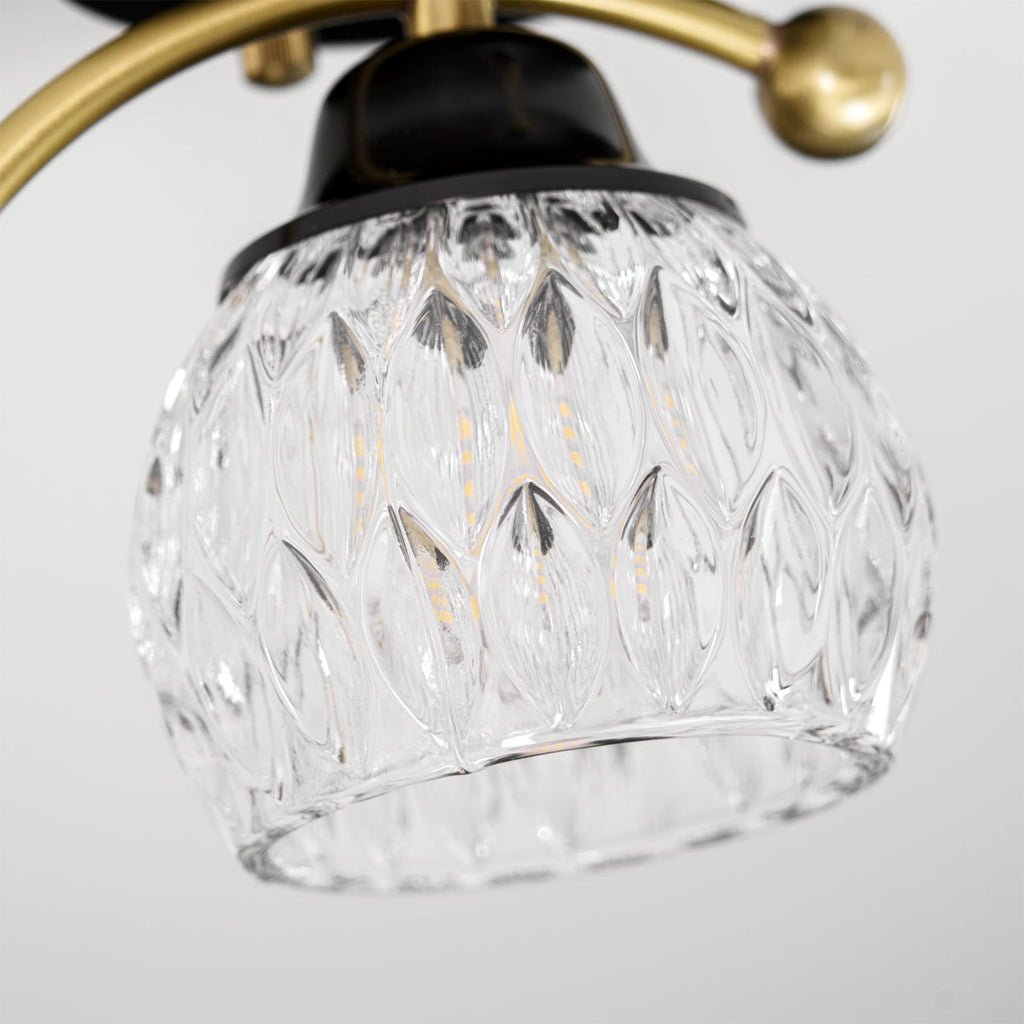 Modern Brass Semi-Flush Ceiling Light for Living Room — Harbor Light Co.