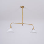 Modern Brass Pendant Light With Ceramic Shades for Dining Room — Harbor Light Co.
