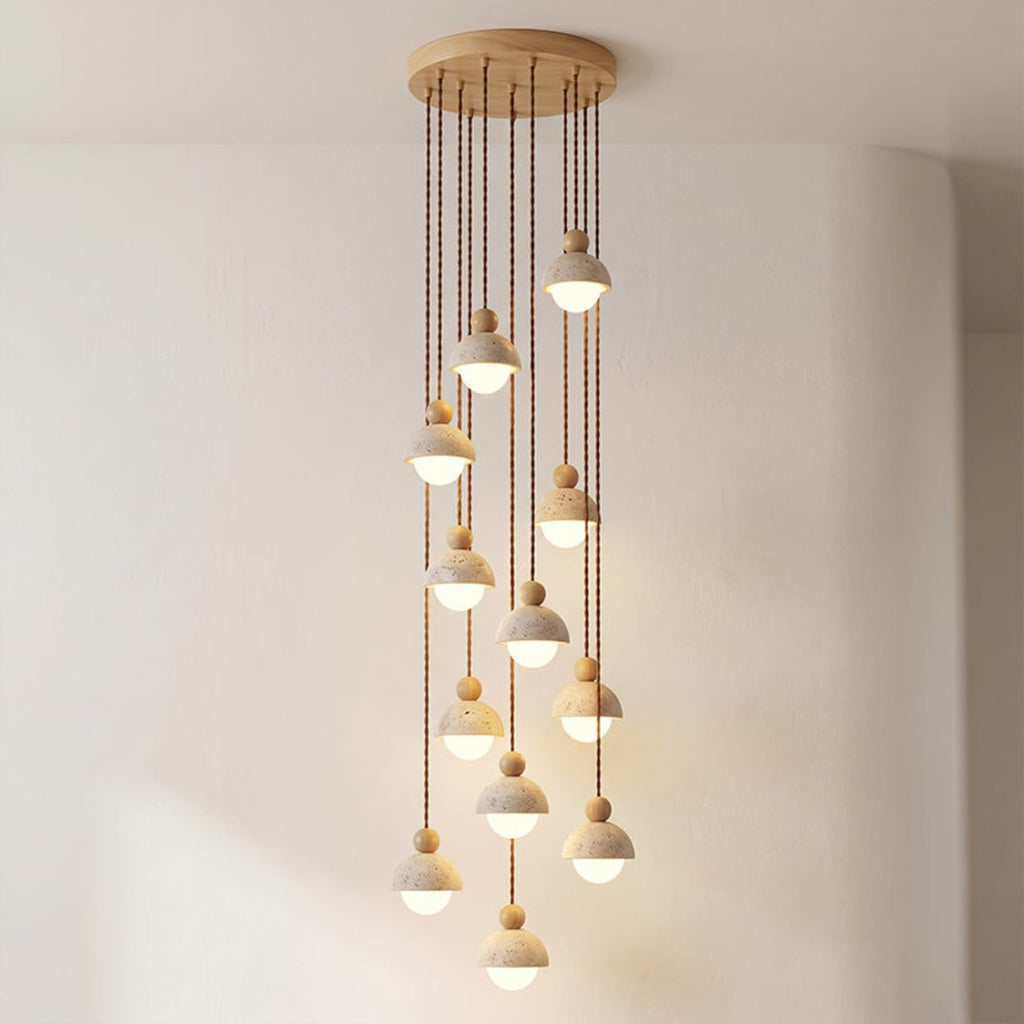 Modern Travertine Stone Pendant Light for Dining Room — Harbor Light Co.