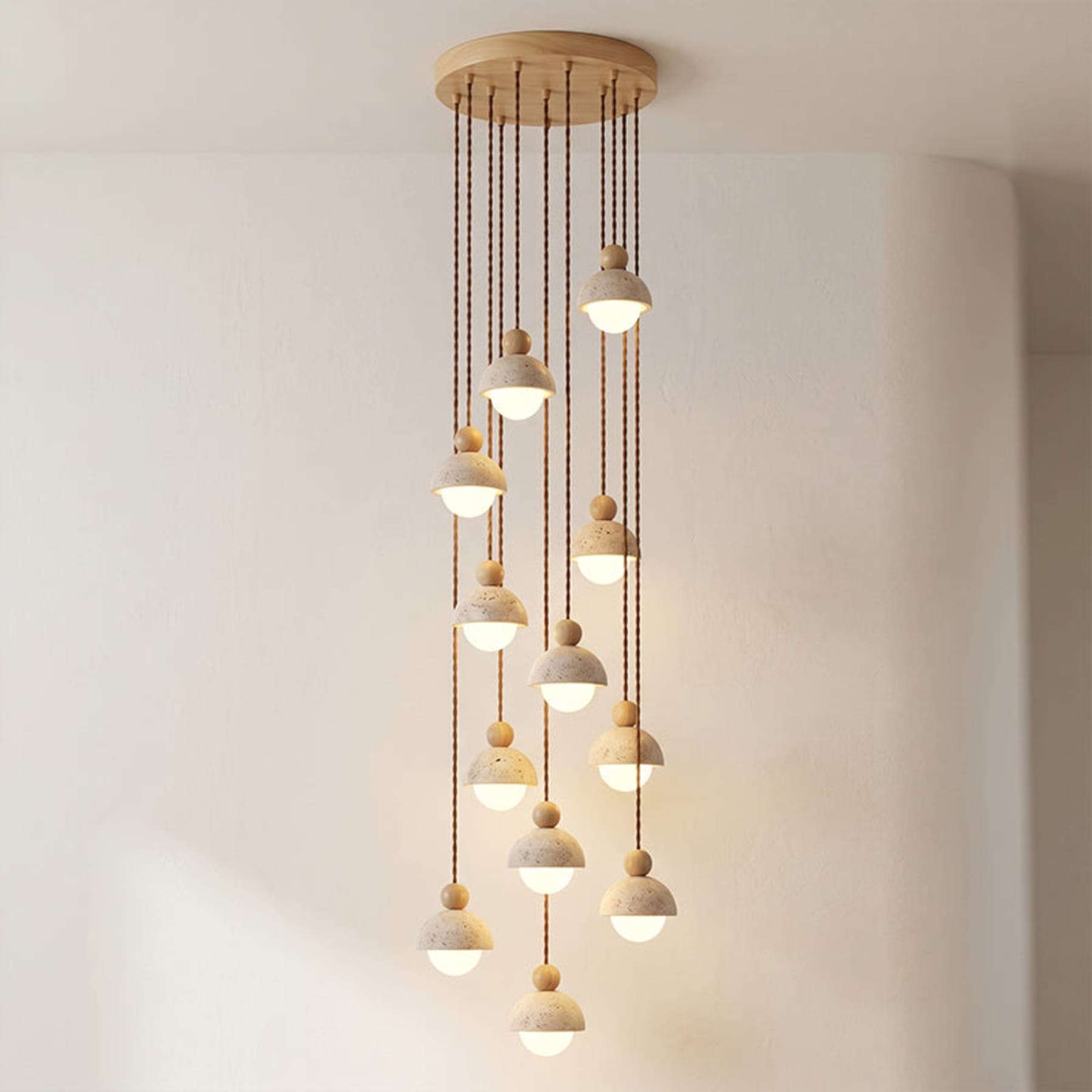Modern Travertine Stone Pendant Light for Dining Room — Harbor Light Co.