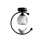 Modern Brass Semi-Flush Ceiling Light for Living Room in Black — Harbor Light Co.