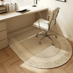 Office Chair Mat for Hardwood Floors Non-Slip Semi Round Desk Chair Rug Polyester Floor Protector for Home Office and Gaming