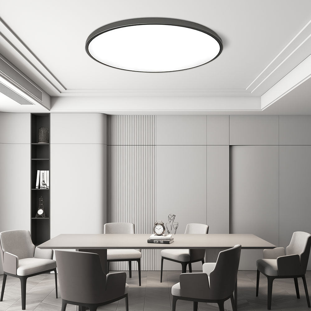 Modern Round Flush Mount LED Ceiling Light with Slim Profile