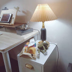 Retro Pleated Metal Table Lamp for Living Room and Bedroom — Harbor Light Co.