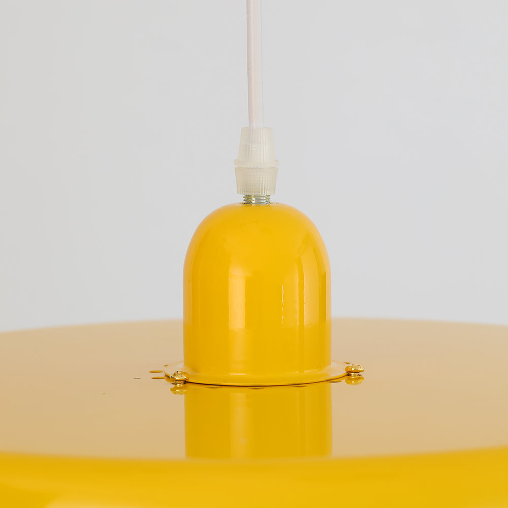 Mid-Century Metal Dining Room Pendant Light with Layered Disc Shade