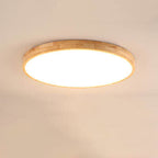 Ultra Thin Solid Wood Round Flush Mount LED Ceiling Light