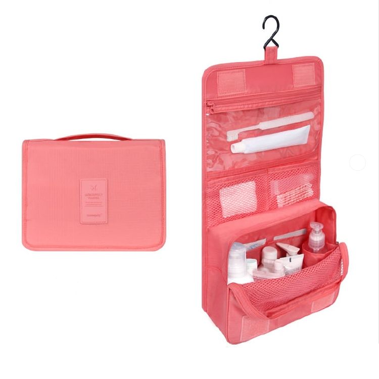 Hanging Travel Toiletry Bag Waterproof Cosmetic Organizer with Hook and Multiple Compartments for Women