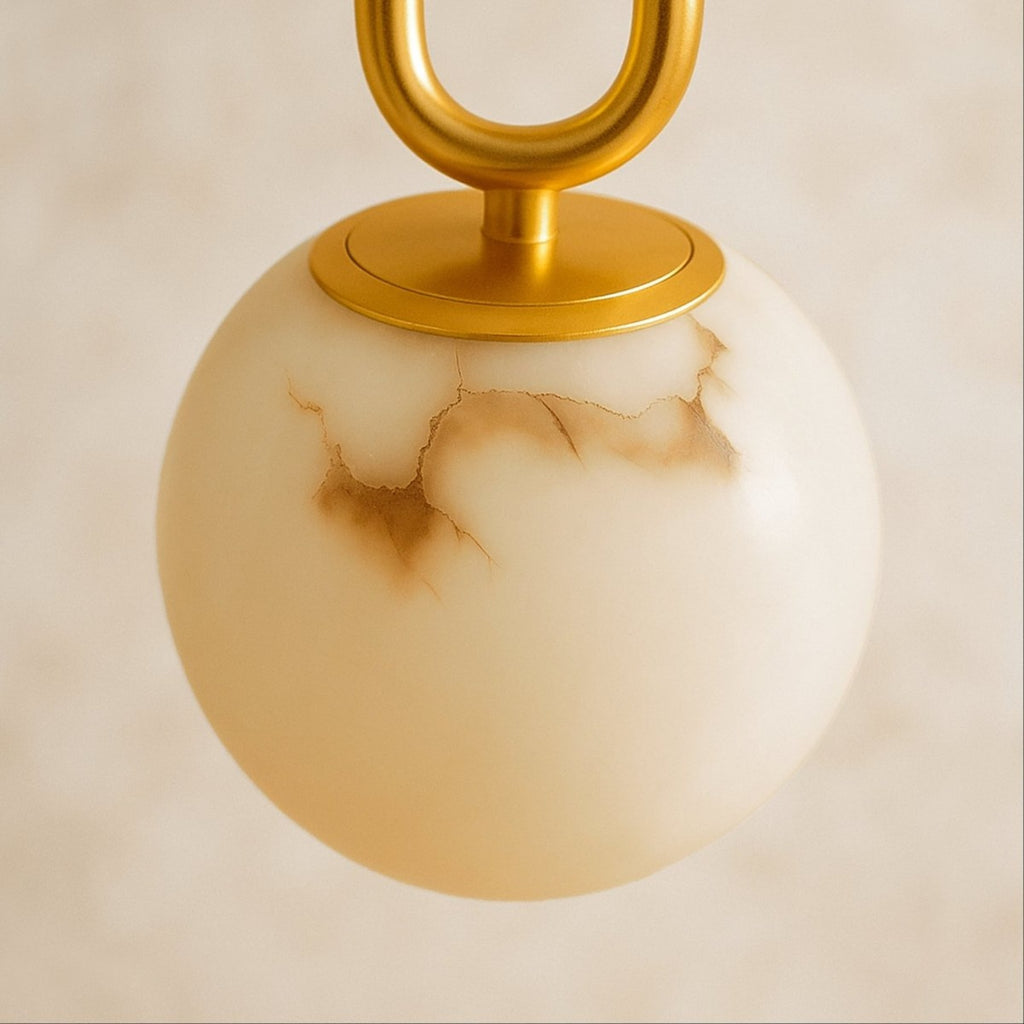Modern Marble Pendant Light With Warm LED Glow for Dining Room — Harbor Light Co.