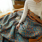 Cotton Quilt Multi-Layer Breathable Patterned Quilted Coverlet Lightweight Bedspread Blanket for Bed and Sofa