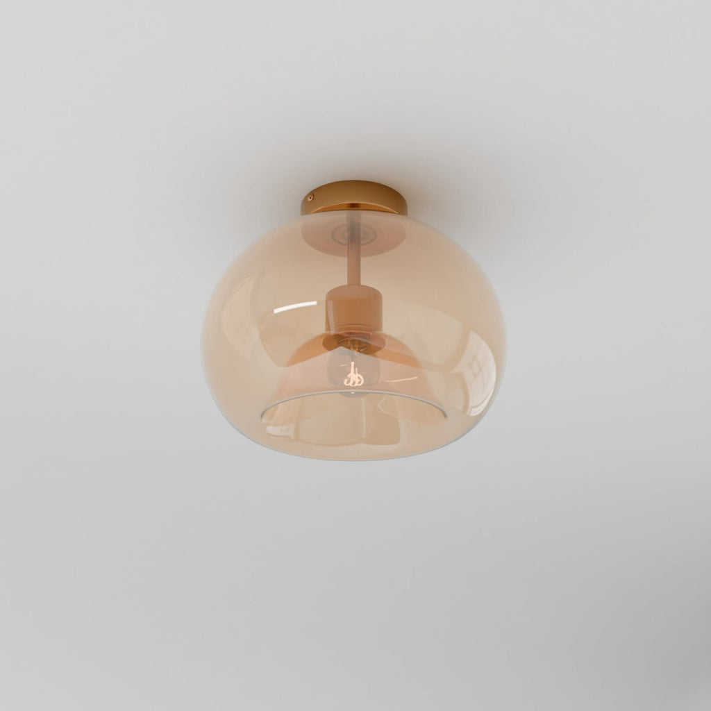 Modern Glass Semi-Flush Mount Ceiling Light for Living Room in Without Bulb — Harbor Light Co.