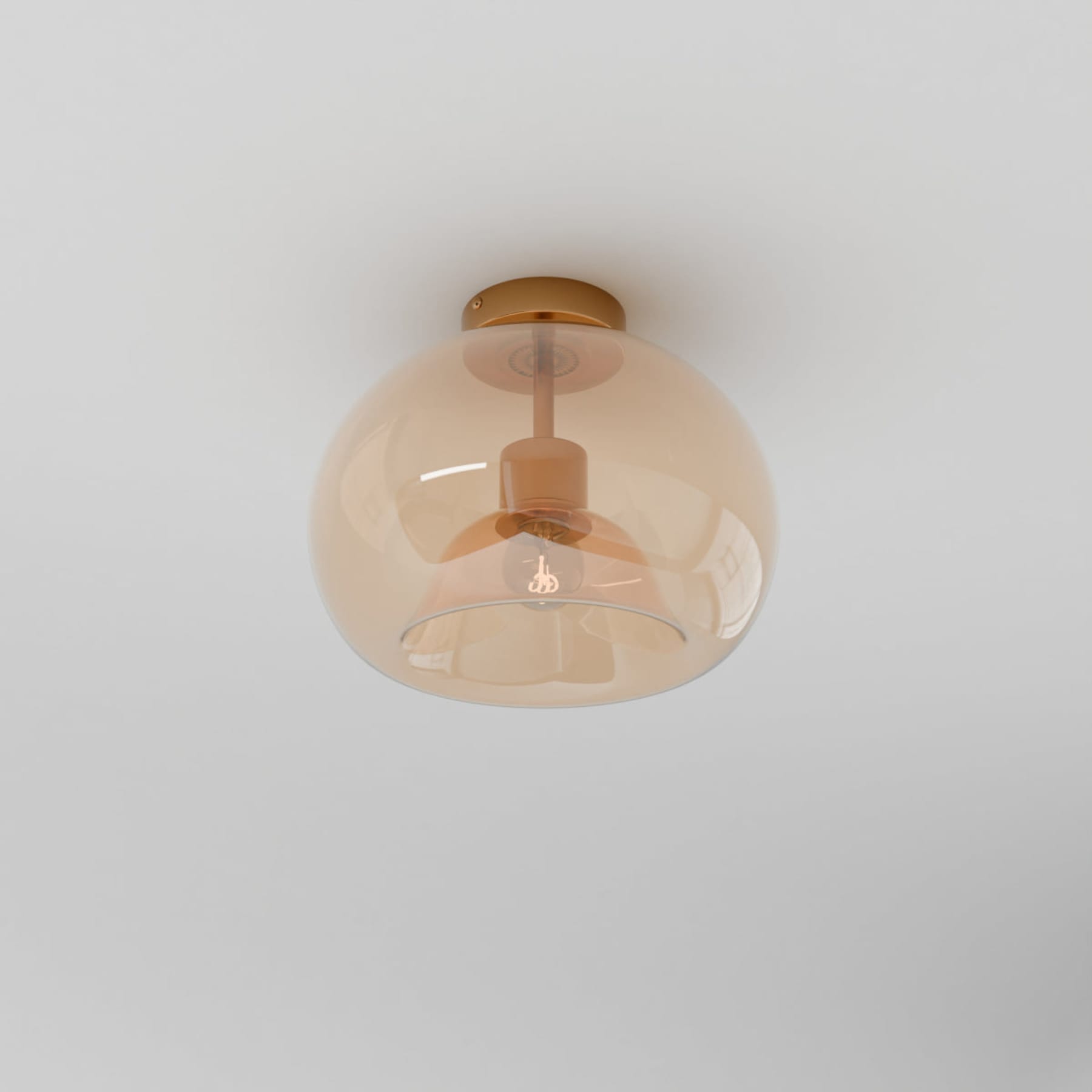 Modern Glass Semi-Flush Mount Ceiling Light for Living Room in Without Bulb — Harbor Light Co.