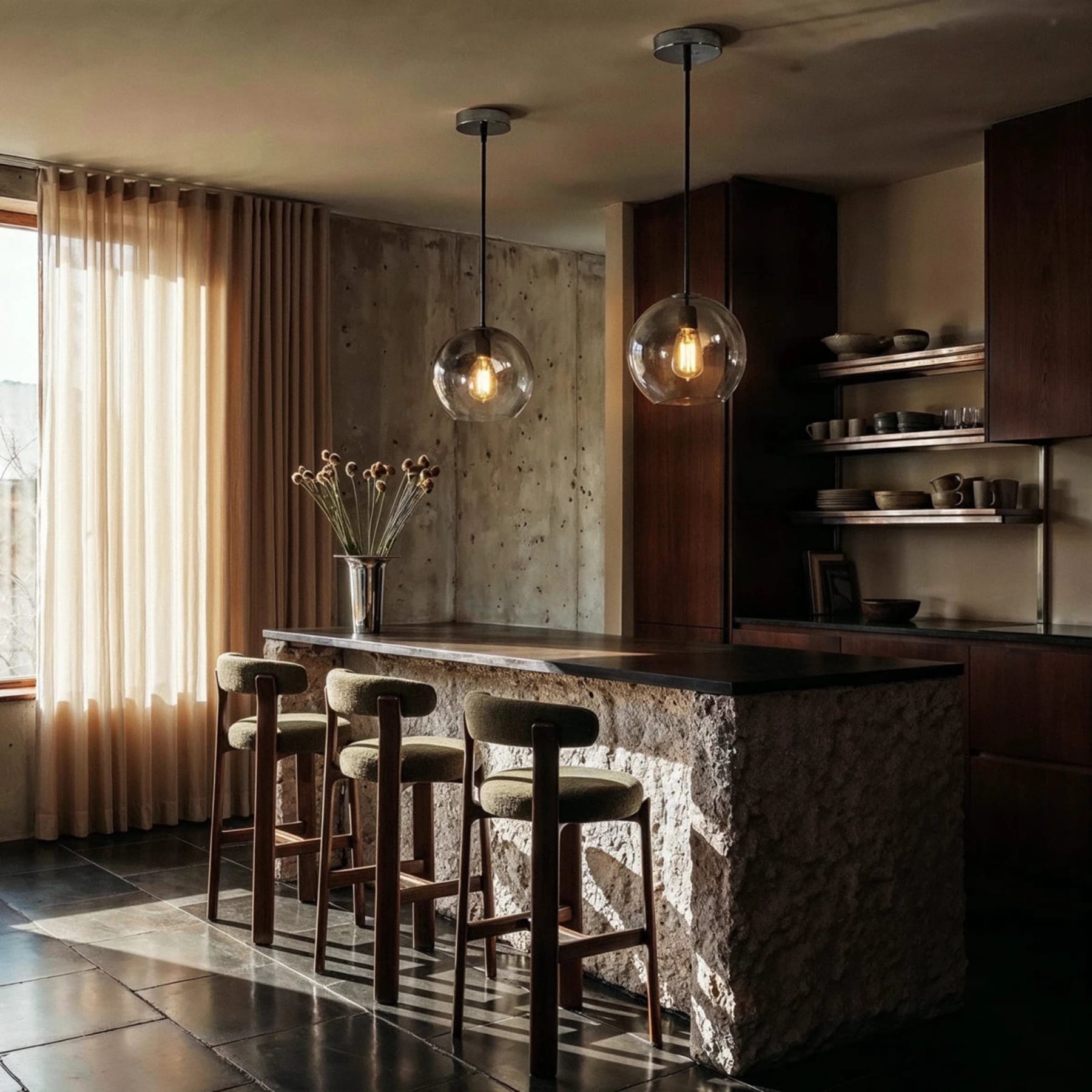 Modern Glass Pendant Light With Warm LED Glow — Harbor Light Co.