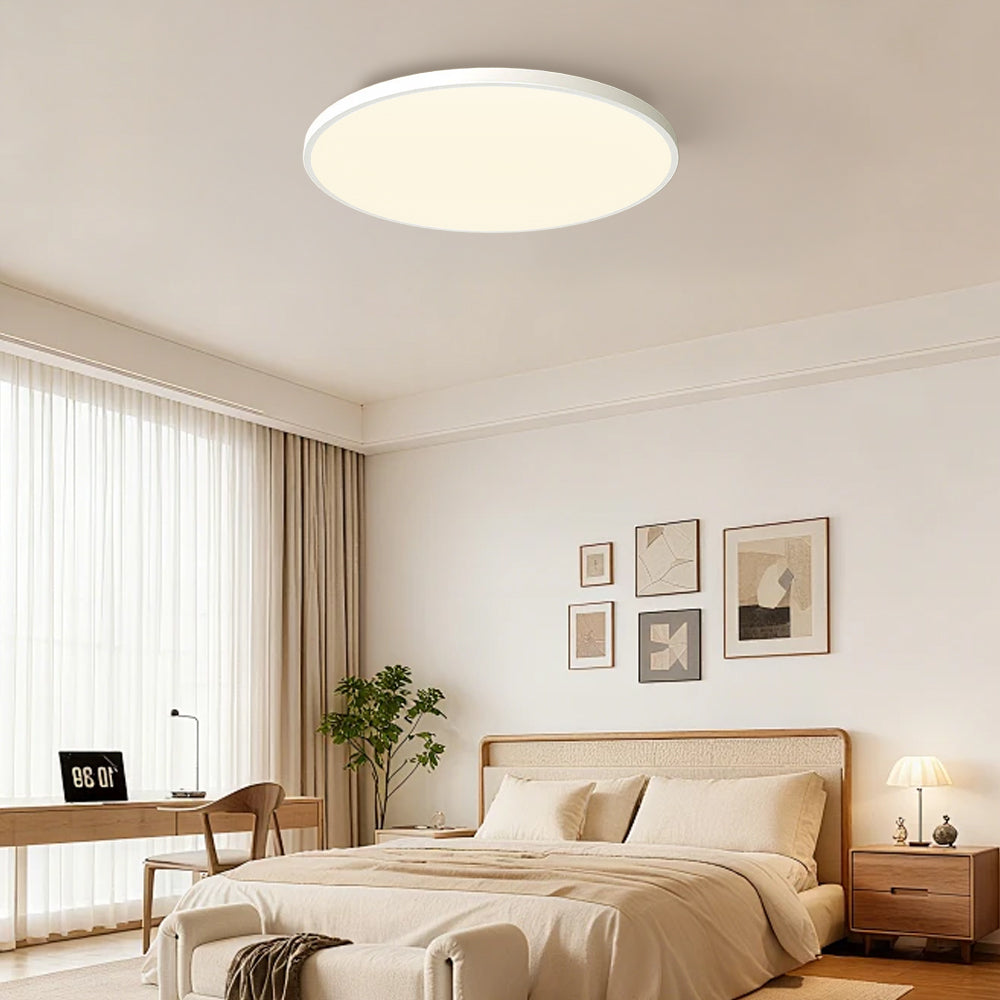 Modern Round Flush Mount LED Ceiling Light with Slim Profile