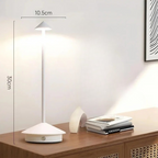 Modern Aluminium Cone LED Light Rechargeable Table Lamp