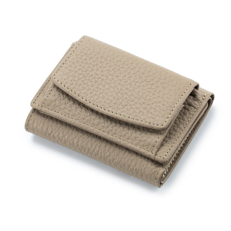 Small RFID Blocking Wallet for Women Soft PU Leather Trifold Mini Wallet with Coin Pocket Card Holder and Snap Closure
