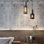 Industrial Wrought Iron Concrete Pendant Light With Warm LED Glow — Harbor Light Co.