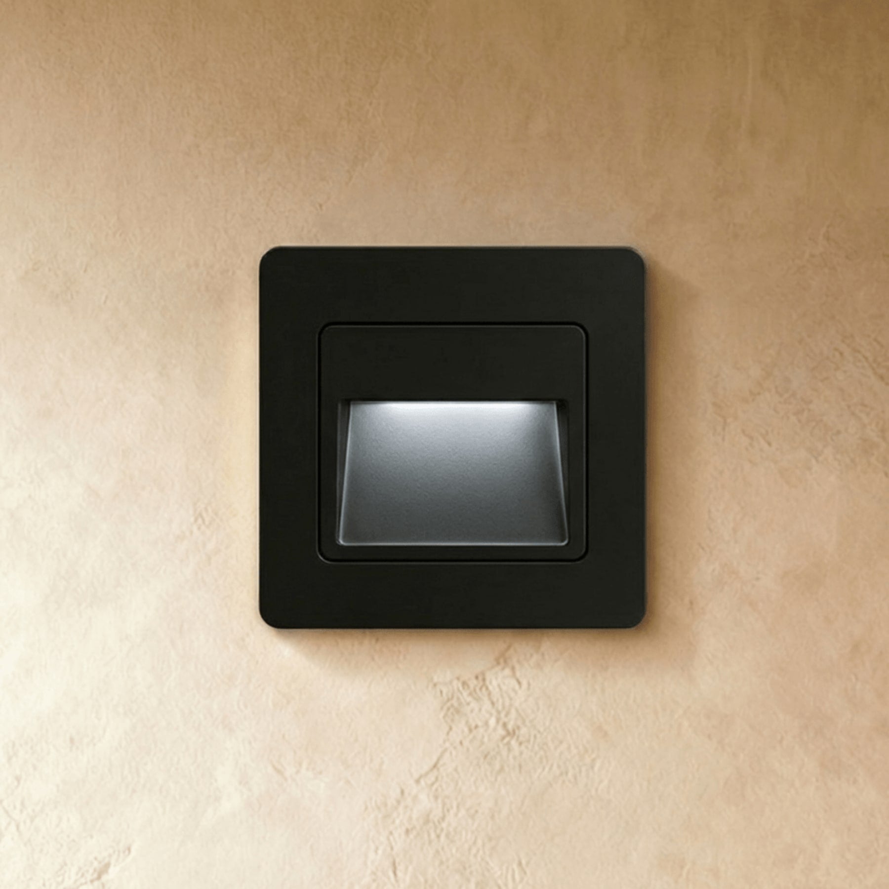 Modern Plastic Wall Light With Integrated LED for Hallway in Black — Harbor Light Co.