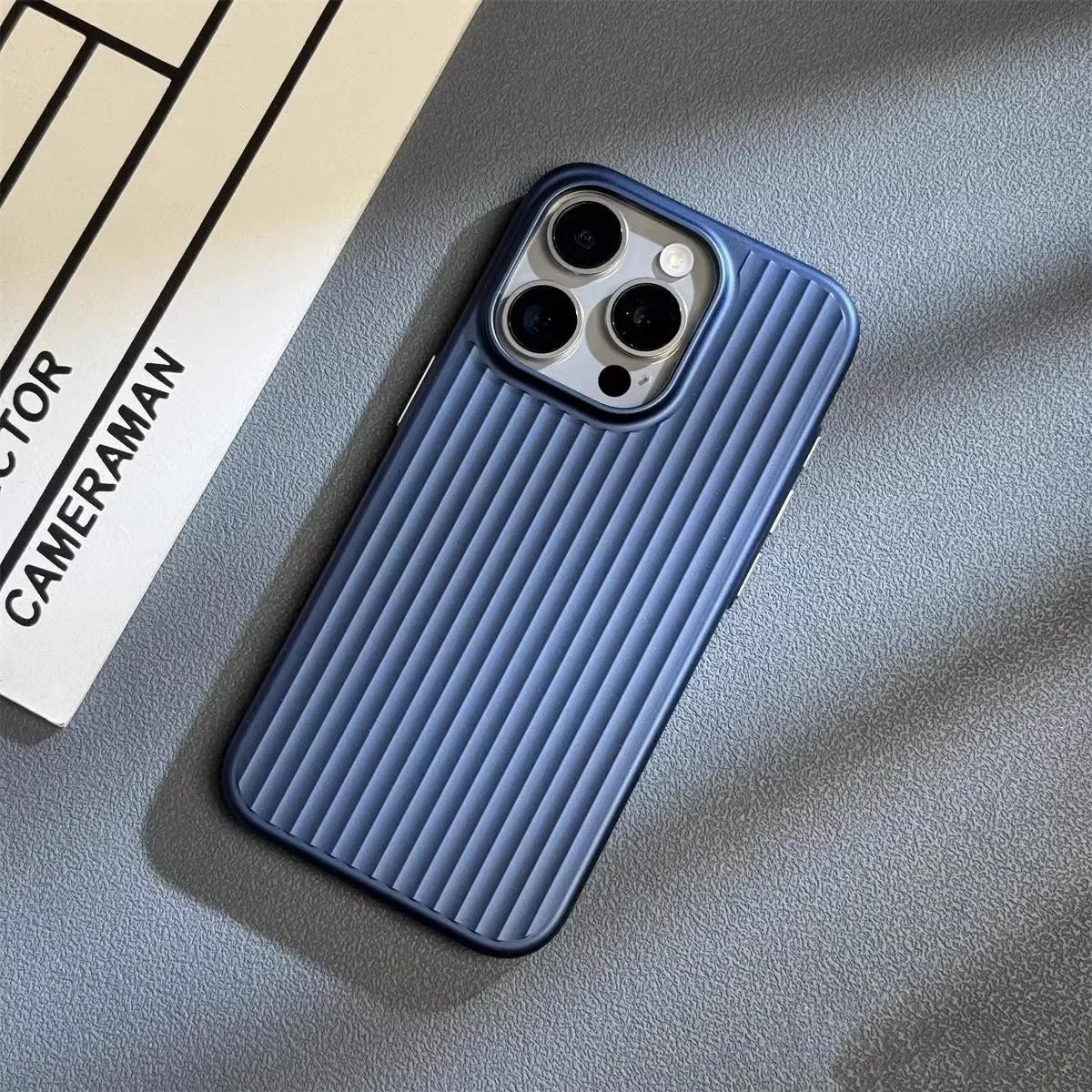 Slim Shockproof iPhone Case Ultra Thin Protective Cover with Raised Edges Fingerprint Resistant Ribbed Design Wireless Charging Compatible