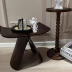 Butterfly Stool Solid Wood Mid Century Modern Bentwood Stool Compact Accent Seat for Living Room Entryway and Bedroom