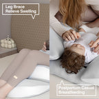 Adjustable Pregnancy Pillow Ergonomic Maternity Wedge Pillow for Belly Back and Hip Support with Strap and Washable Cover