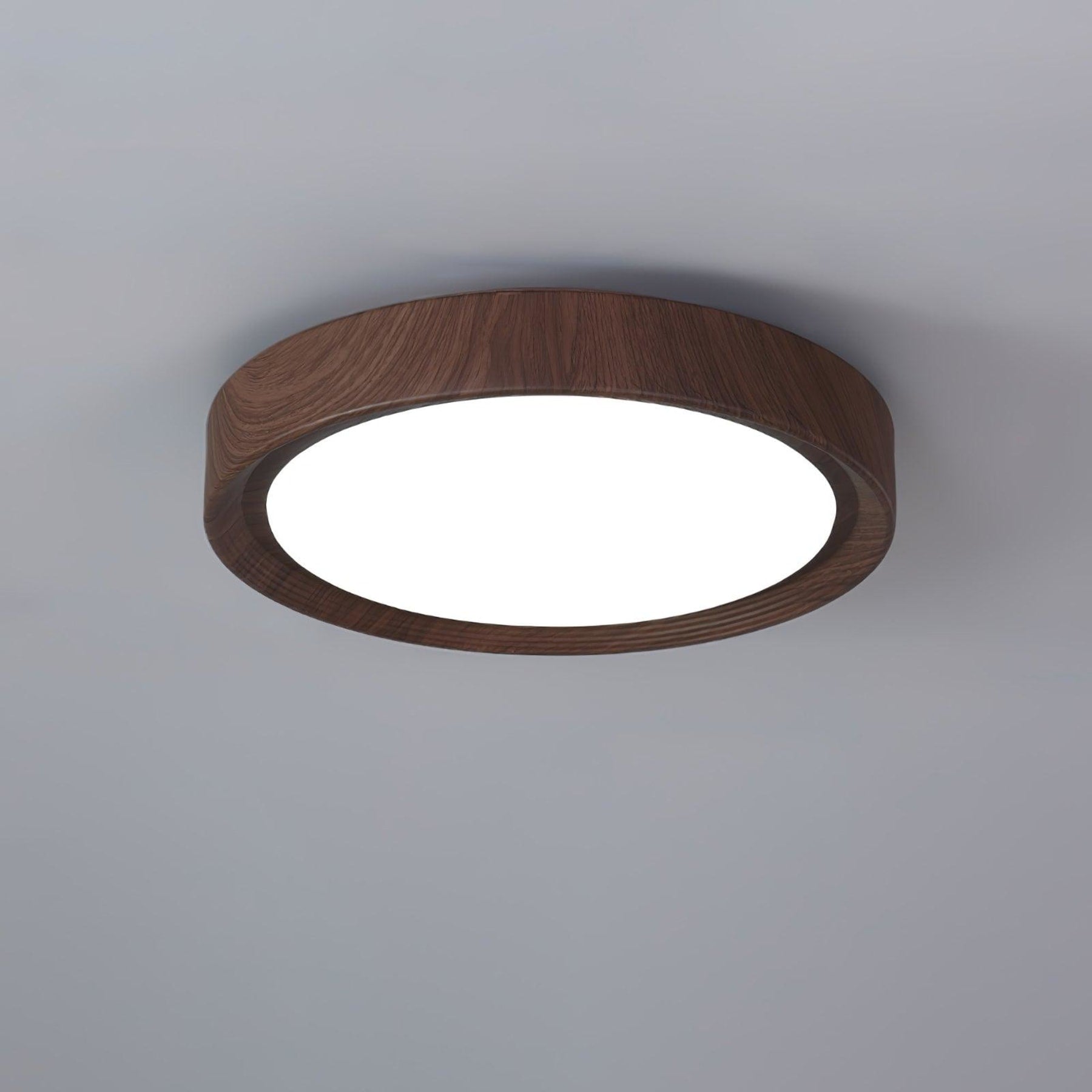 Modern Wood Flush Mount Ceiling Light for Living Room in Model B Ø19.7" x H2.8" (Ø50 x H7.1 cm) — Harbor Light Co.