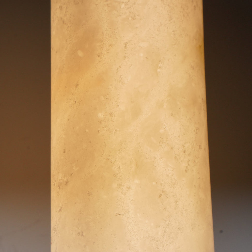 Modern Faux Alabaster Wall Light With Warm Glowing Shade — Harbor Light Co.