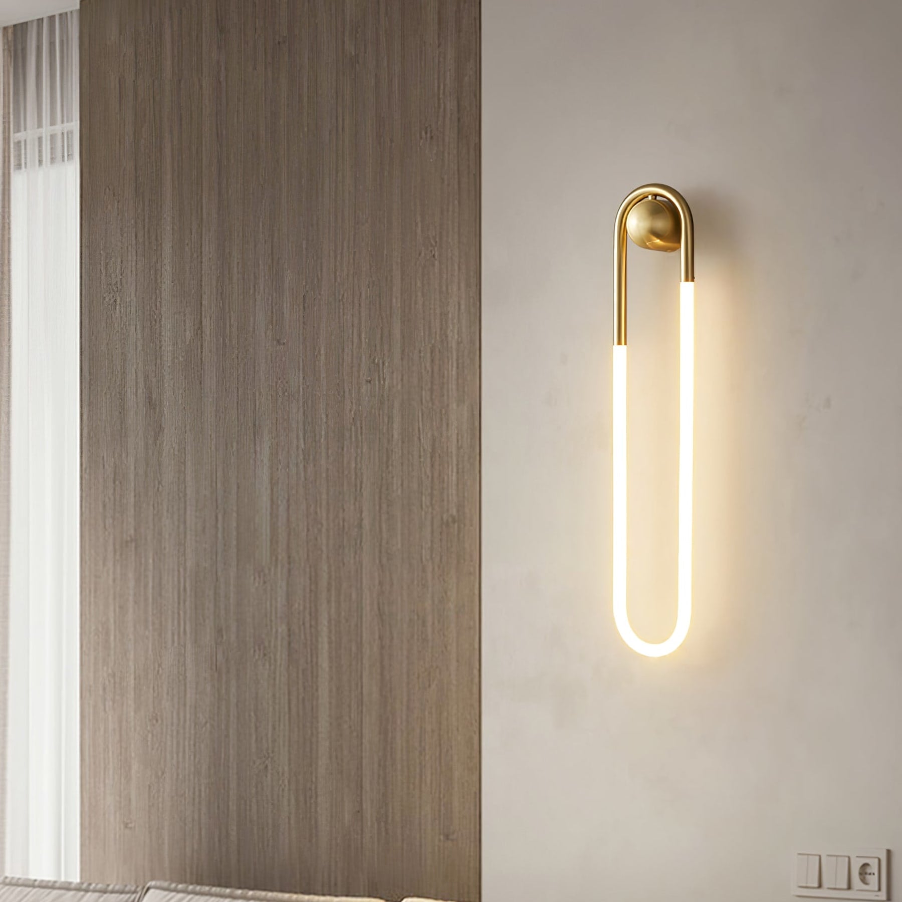 Modern Brass Wall Light for Living Room and Bedroom — Harbor Light Co.