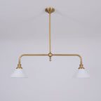 Modern Brass Pendant Light With Ceramic Shades for Dining Room — Harbor Light Co.