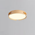 Scandinavian Wood Flush Mount Ceiling Light for Living Room in Ø16.5" x H2.7" (Ø42 x H7 cm) (Power ~ 42W) — Harbor Light Co.