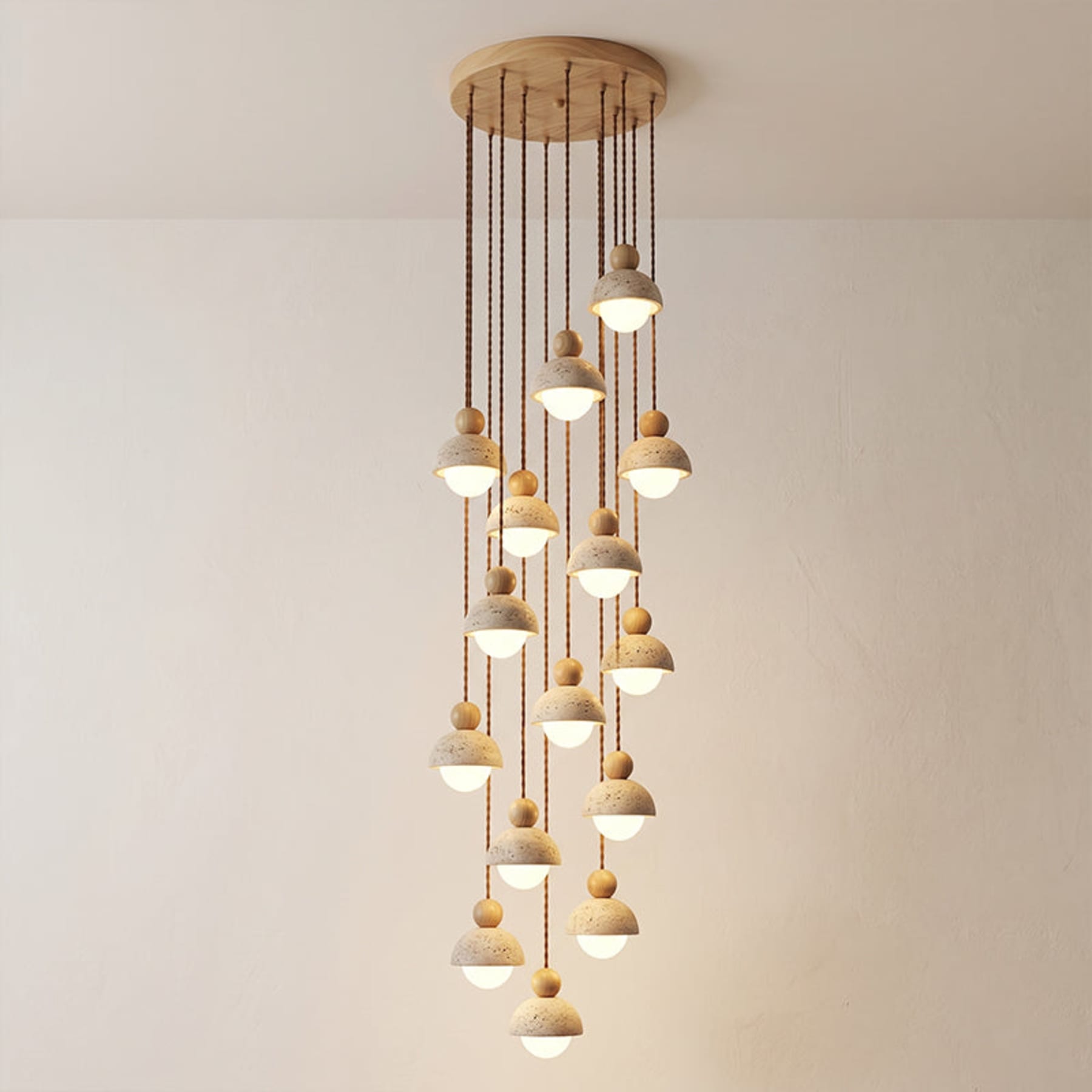 Modern Travertine Stone Pendant Light for Dining Room — Harbor Light Co.