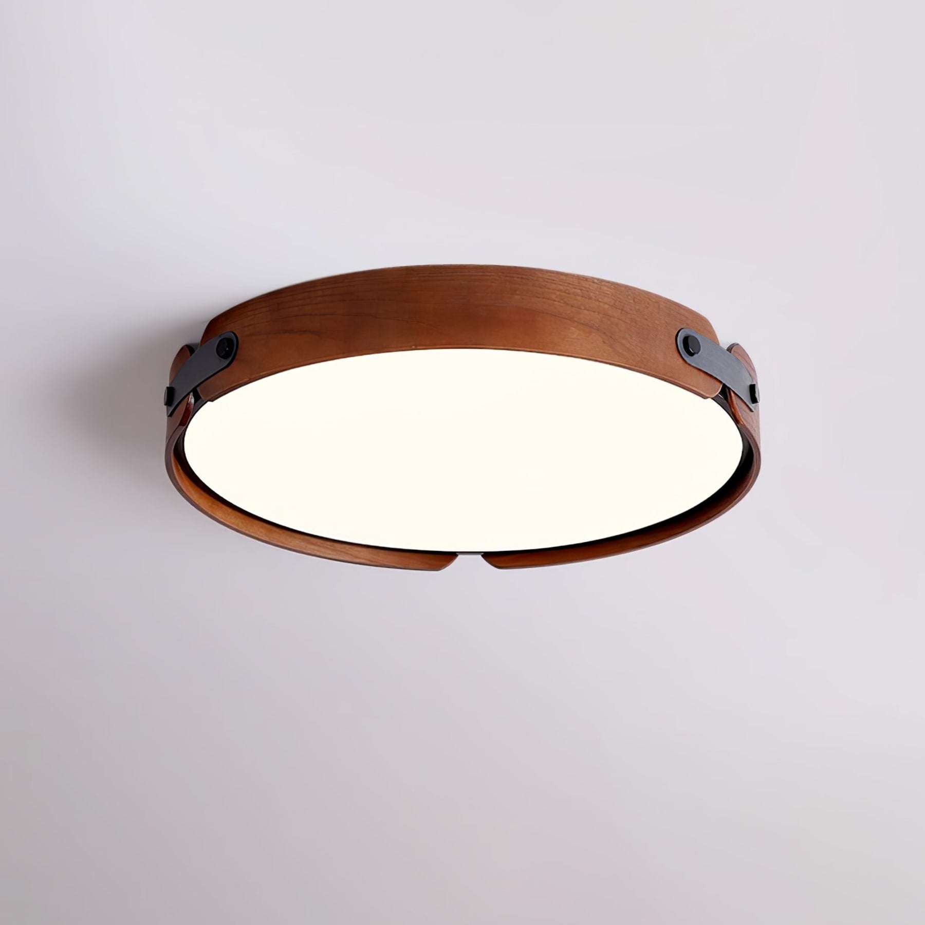 Scandinavian Wood Flush Mount Ceiling Light for Living Room — Harbor Light Co.